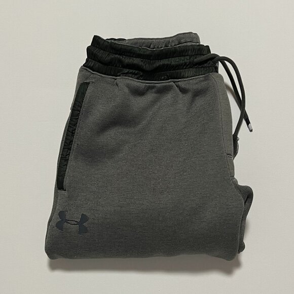 Under Armour Joggers Cold Gear Fleece Lined Athletic Green Men's size Medium - Picture 1 of 6